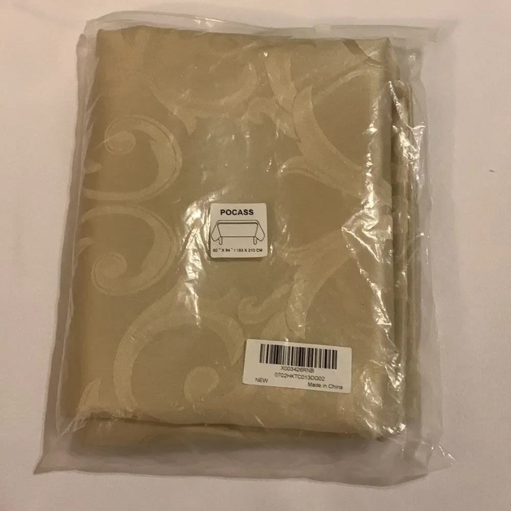 60 x 84 rectangle dining room table cloths. Beautiful cream with textured detail